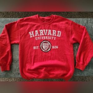 Harvard University Crewneck Sweatshirt  Red Size Medium